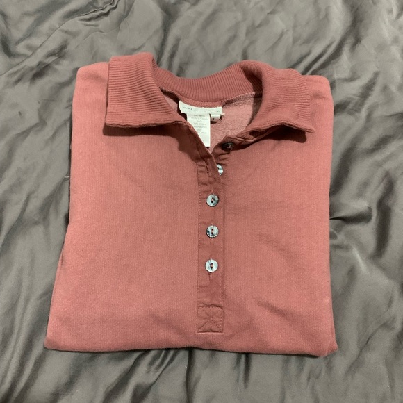 Mens Coldwater Creek Collared Sweatshirt - Picture 2 of 4